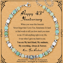 Anniversary Gift for Women | Bracelet with Year-Specific Message Card 43rd Anniversary