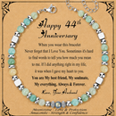 Anniversary Gift for Women | Bracelet with Year-Specific Message Card 44th Anniversary