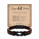 44th birthday bracelet with milestone year card