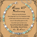 Anniversary Gift for Women | Bracelet with Year-Specific Message Card 45th Anniversary (Sapphire)