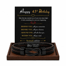 Birthday Gift for Men | Bracelet with Milestone Year Card