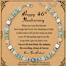 Anniversary Gift for Women | Bracelet with Year-Specific Message Card 46th Anniversary