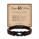 46th birthday bracelet with milestone year card