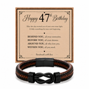 47th birthday bracelet with milestone year card