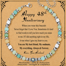 Anniversary Gift for Women | Bracelet with Year-Specific Message Card 48th Anniversary