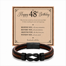 48th birthday bracelet with milestone year card