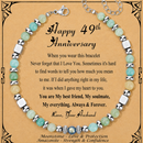 Anniversary Gift for Women | Bracelet with Year-Specific Message Card 49th Anniversary