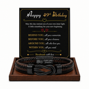 Birthday Gift for Men | Bracelet with Milestone Year Card