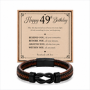 49th birthday bracelet with milestone year card