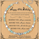 Birthday Gifts For Women - Moonstone Bracelet Gift for Her 49th Birthday