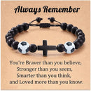 Baseball/Football/Basketball/Soccer Bracelet for Men, Son, Grandson Soccer