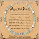 Birthday Gifts For Women - Moonstone Bracelet Gift for Her 50th Birthday