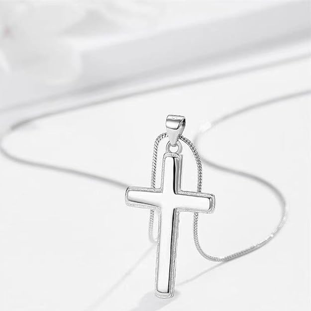 To My Husband / To My Man Cross Pendant Necklace | Stainless Steel