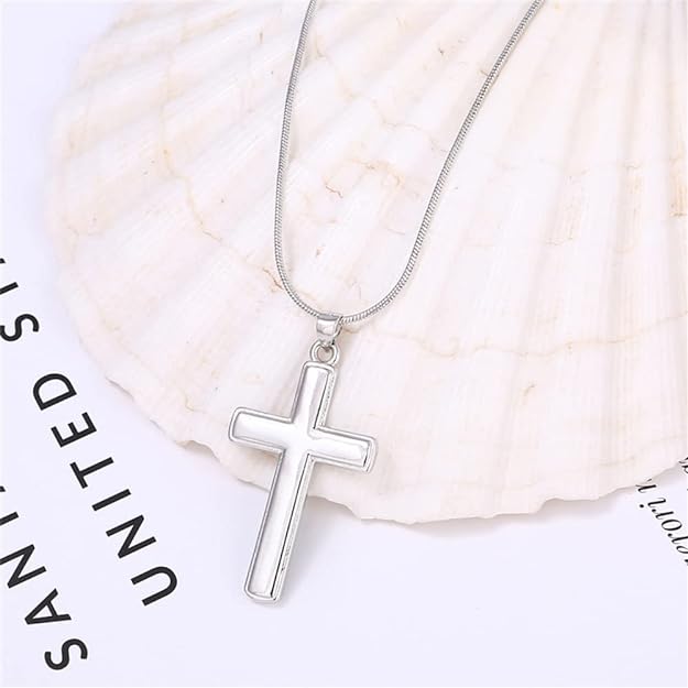 To My Husband / To My Man Cross Pendant Necklace | Stainless Steel