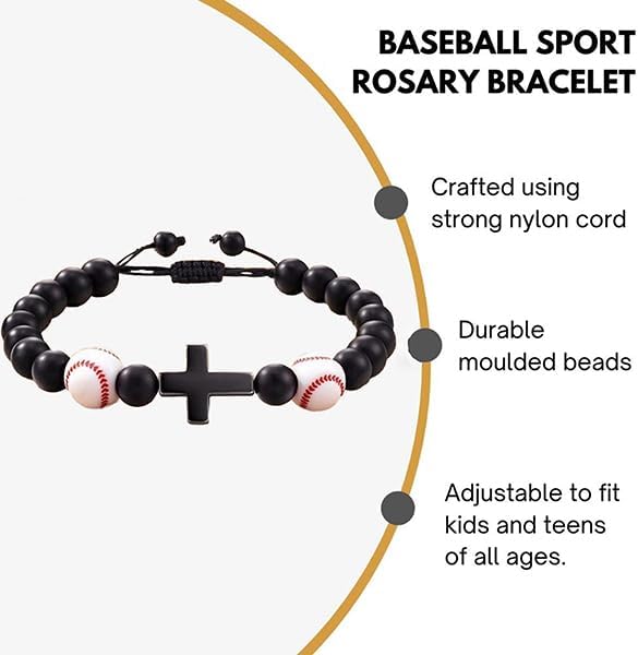 Baseball/Football/Basketball/Soccer Bracelet for Men, Son, Grandson