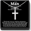 To My Husband / To My Man Cross Pendant Necklace | Stainless Steel To My Man