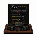 Birthday Gift for Men | Bracelet with Milestone Year Card