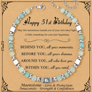 Birthday Gifts For Women - Moonstone Bracelet Gift for Her 51st Birthday