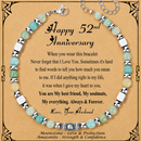 Anniversary Gift for Women | Bracelet with Year-Specific Message Card 52nd Anniversary
