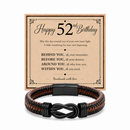 52nd birthday bracelet with milestone year card
