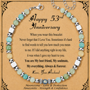 Anniversary Gift for Women | Bracelet with Year-Specific Message Card 53rd Anniversary