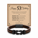 53rd birthday bracelet with milestone year card