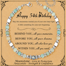 Birthday Gifts For Women - Moonstone Bracelet Gift for Her 54th Birthday