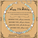 Birthday Gifts For Women - Moonstone Bracelet Gift for Her 55th Birthday