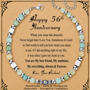 Anniversary Gift for Women | Bracelet with Year-Specific Message Card 56th Anniversary