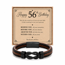 56th birthday bracelet with milestone year card
