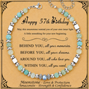 Birthday Gifts For Women - Moonstone Bracelet Gift for Her 57th Birthday