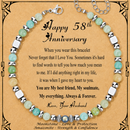 Anniversary Gift for Women | Bracelet with Year-Specific Message Card 58th Anniversary
