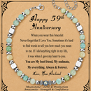 Anniversary Gift for Women | Bracelet with Year-Specific Message Card 59th Anniversary