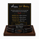Birthday Gift for Men | Bracelet with Milestone Year Card