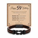 59th birthday bracelet with milestone year card