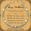 Birthday Gifts For Women - Moonstone Bracelet Gift for Her 59th Birthday