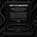 Anniversary Gifts for Him - Engraved Bracelet w/ Names for Husband