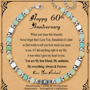 Anniversary Gift for Women | Bracelet with Year-Specific Message Card 60th Anniversary (Diamond)