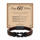 60th birthday bracelet with milestone year card