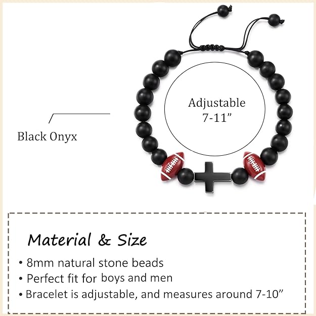 Baseball/Football/Basketball/Soccer Bracelet for Men, Son, Grandson