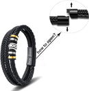 'To My Dad' Bracelet From Daughter | Father's Day Gift | Braided Leather Bracelet