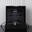 "To My Man" Crown Bracelet W/ Message Card | Stainless Steel