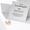 'To My Granddaughter' Ring W/ Message Card | 18K Gold Highs and Lows Ring