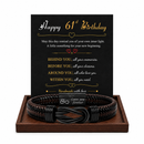 Birthday Gift for Men | Bracelet with Milestone Year Card