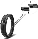 'To My Dad' Bracelet "Love You Forever" | Father's Day Gift | Cross Braided Leather Bracelet