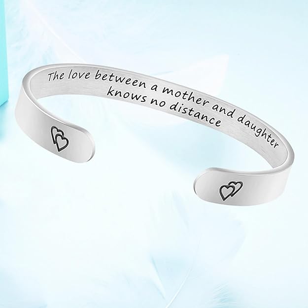 Daughter Bracelet From Mom/Mother W/ Engraved Message & Card