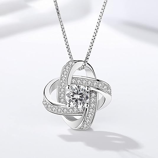 Daughter/Granddaughter Necklace | 14K White Gold W/ Zirconia & Gift Box