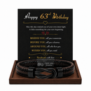 Birthday Gift for Men | Bracelet with Milestone Year Card
