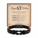 63rd birthday bracelet with milestone year card