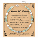 Birthday Gifts for Women | Moonstone Bracelet with Message Card 64th Birthday